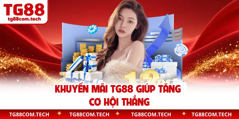 Khuyến mãi TG88 giúp tăng cơ hội thắng